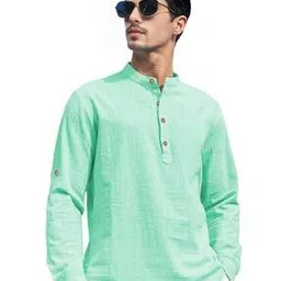 apektra Men Slim Fit Short Kurta with Mandarin Collar-picture-27