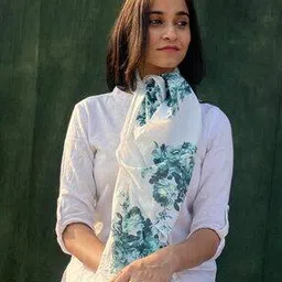 buta buti Women Floral Print Cotton Scarf-picture-52