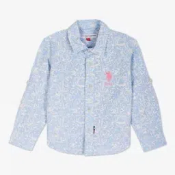 u.s. polo assn. Boys Printed Regular Fit Cotton Shirt-picture-13
