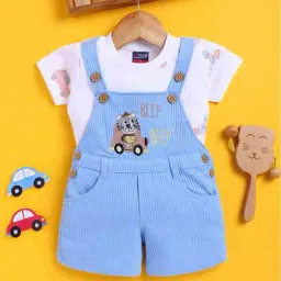 jb club Striped Dungaree with T-Shirt image 1