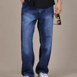 Shein Full Length Fly With Button Closure Mid Wash Jeans image 1