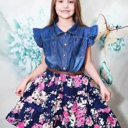 arshia fashions Girls Floral Pattern A-Line Dress-picture-40