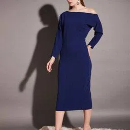 mabish by sonal jain Women Bodycon Dress with One-Shoulder Sleeves-picture-16
