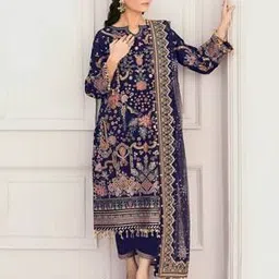 kaleesha fashion Women Embellished Semi-Stitched Straight Dress Material-picture-22