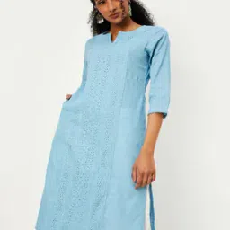 max Women Embroidered Straight Kurta-picture-38
