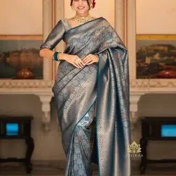 zikaraa Women Printed Silk Saree-picture-11