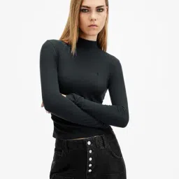 all saints Rina Long Sleeve Roll-Neck T-Shirt image 1