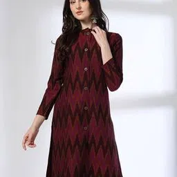 avaasa mix n' match Women Chevron Pattern Straight Kurta-picture-24
