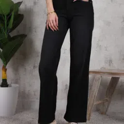 Shein Full Length Fly With Button Closure Mid Wash Jeans-image-87