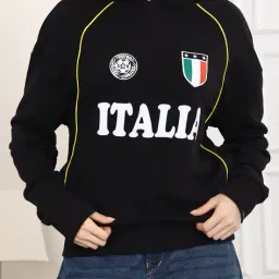 Shein Drop Shoulder Typographic Chest Print Hoodie image 1