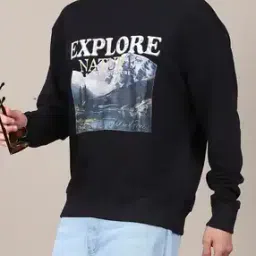 Shein Drop Shoulder Graphic Front Print Crew Sweatshirt-picture-19