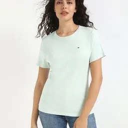 tommy hilfiger Women Regular Fit Crew-Neck T-Shirt-picture-21