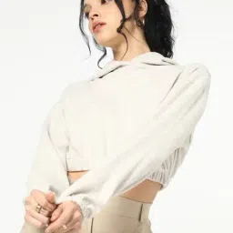 sam Women Relaxed Fit Crop Hoodie image 1