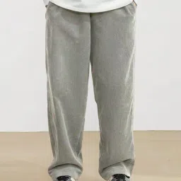 avanova Men Ribbed Mid-Rise Relaxed Fit Pants image 1