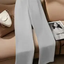Women Relaxed Fit Flat-Front Pants-image-99