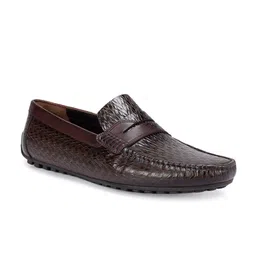 ROSSO BRUNELLO Men Textured Leather Formal Penny Loafers-picture-27