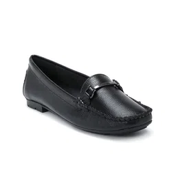 Zoom Shoes Women Round Toe Lightweight Leather Loafers-picture-36
