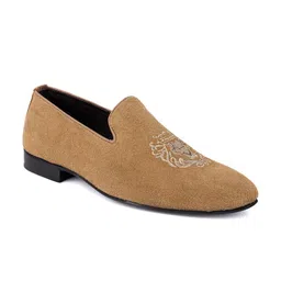 LA BOTTE Men Brown Textured Suede Loafers-picture-13