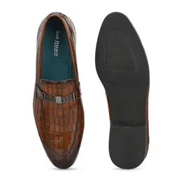 San Frissco Men Textured Formal Horsebit Loafers image 5