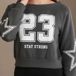 Shein Raglan Sleeves Numeric Chest Print Sweatshirt-picture-52