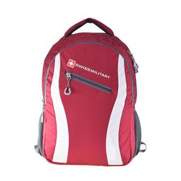 SWISS MILITARY Unisex Red & White Brand Logo Laptop Backpack-picture-3