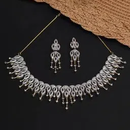 trink Women Gold-Plated Stone-Studded Necklace & Earrings Set-picture-10