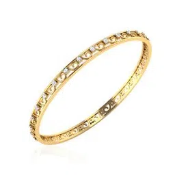 iski uski 925 Sterling Silver Stone-Studded Thin Bangle-picture-11