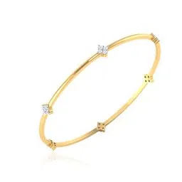 iski uski 925 Sterling Silver Stone-Studded Thin Bangle-picture-30