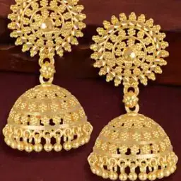 vighnaharta fashion jewellery Women Gold-Plated Jhumka Earrings-picture-40