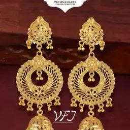vighnaharta fashion jewellery Women Gold-Plated Jhumka Earrings-picture-38