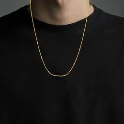 admier Men Gold-Plated Slim Chain image 1