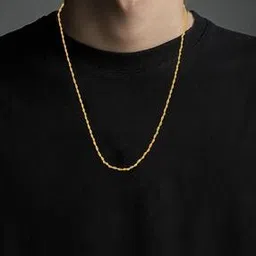 admier Men Gold-Plated Chain with S-Hook Closure-picture-33