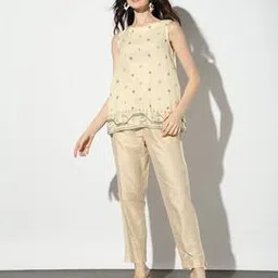 svrnaa by azorte Solid Straight Pants-picture-41