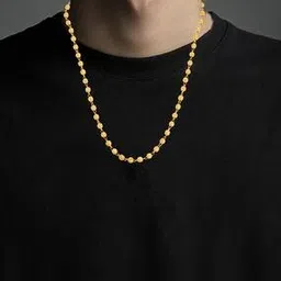 admier Men Gold-Plated Linked Chain with Mini Ball Detail-picture-16