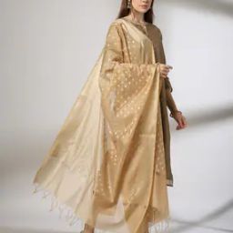 avaasa mix n' match Women Jacquard Woven Chanderi Dupatta-picture-21