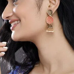 rubans Women Gold-Plated Jhumka Earrings-picture-27