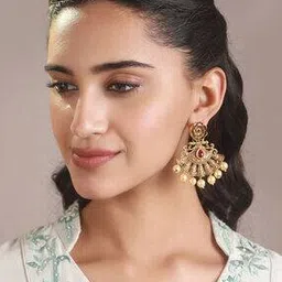 priyaasi Gold-Plated Pearl Drop Earrings-picture-14