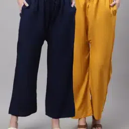 jinfo Pack of 2 Women Palazzos with Drawstrings & Insert Pockets-picture-15