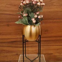 order happiness Metal Stand Pot with Flower-picture-46