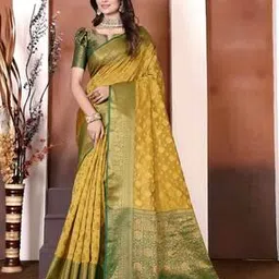 aksh fashion Women Floral Woven Saree with Contrast Border-picture-17