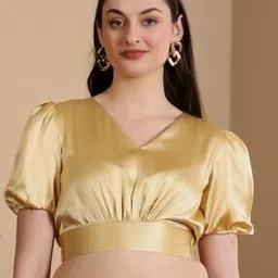 frolic rolic Women V-Neck Blouse with Puff Sleeves-picture-10