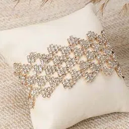 sohi Gold-Plated Stone-Studded Link Bracelet-picture-44