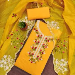 zeepkart Women Embellished Unstitched Dress Material image 1