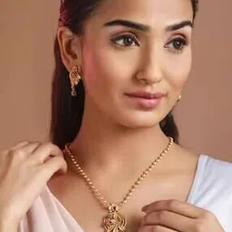 priyaasi Leaf Design Necklace & Earrings Set-picture-28