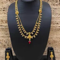 digital dress room Women Gold-Plated Necklace & Earrings Set image 1