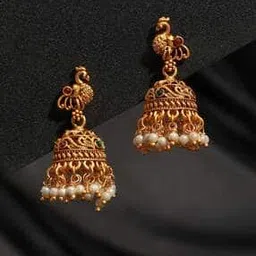saraf rs jewellery Women Gold-Plated Stone-Studded Earrings-picture-36