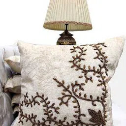 good vibes Set of 5 Beaded Squaer Cushion Covers 16"x16"-picture-43