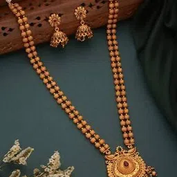 saraf rs jewellery Women Gold Plated Stones Studded Jewellery Set-picture-17