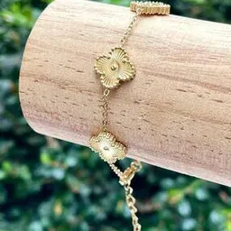 glowzi Women Gold-Plated Floral Bracelet-picture-41