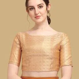 oomph! Women Zari Woven Back-Open Blouse-picture-43